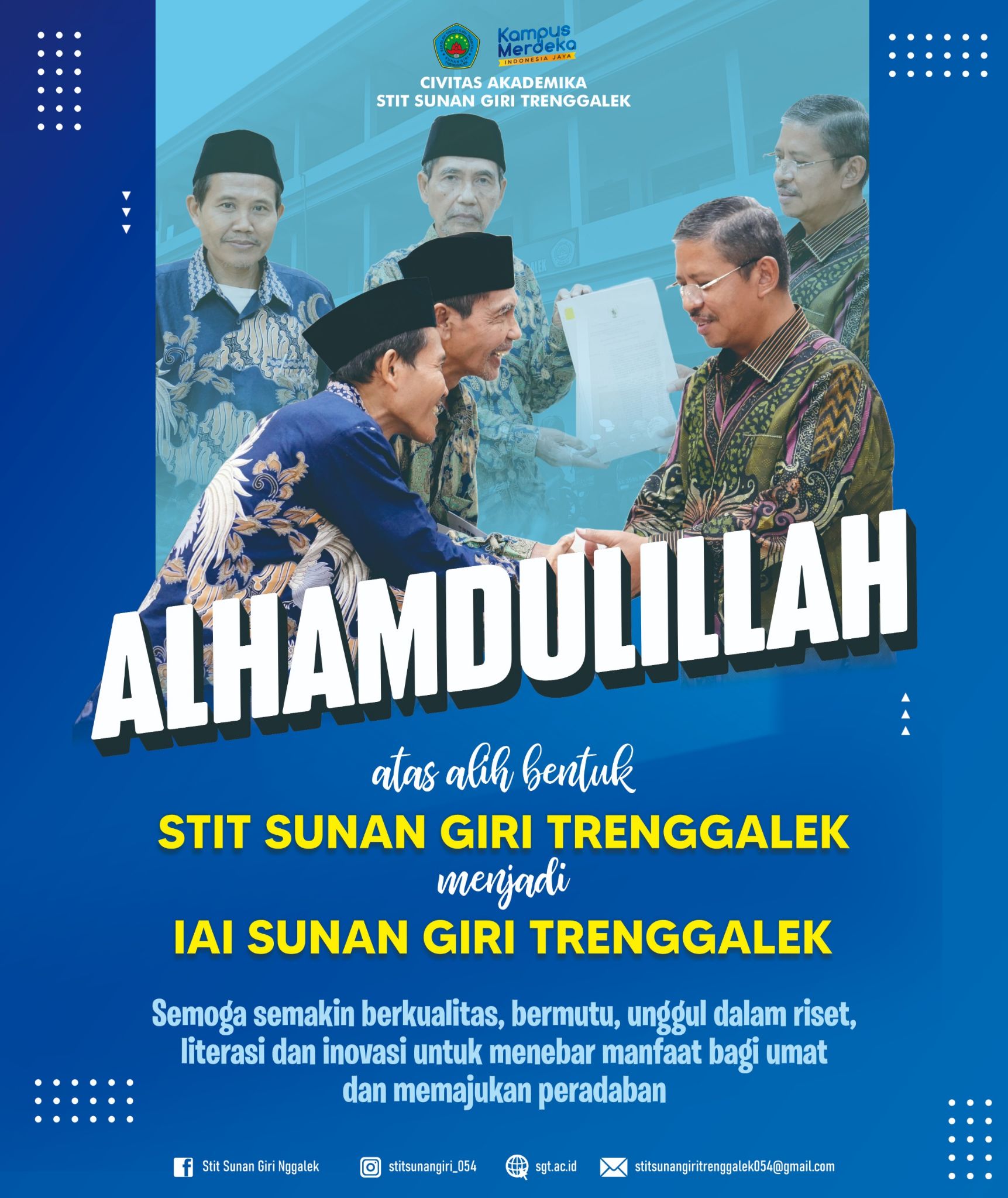 STIT Sunan Giri Resmi Beralih Menjadi IAI Sunan Giri, Targetkan Akreditasi Lebih Tinggi STIT Sunan Giri Resmi Beralih Menjadi IAI Sunan Giri, Targetkan Akreditasi Lebih Tinggi